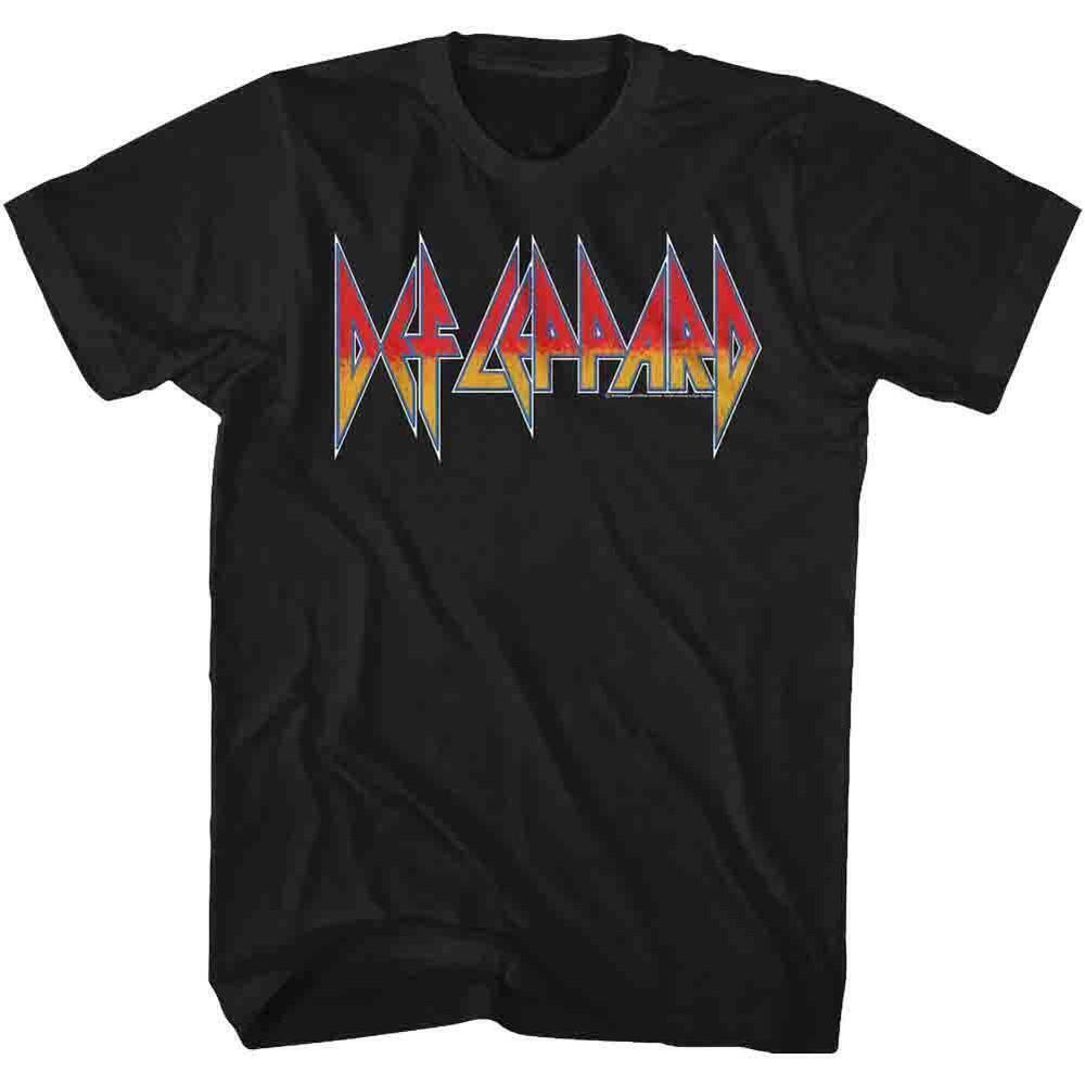 Def Leppard Classic Logo Black Adult T Shirt